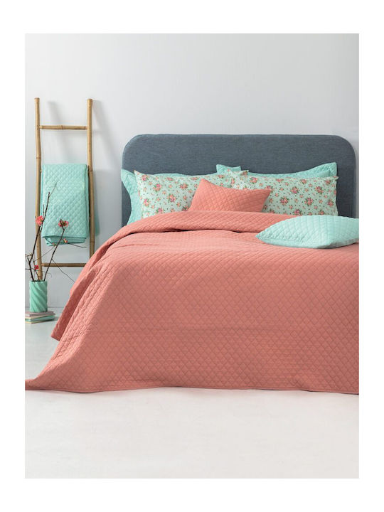 Palamaiki Jenn/2 Set Coverlet Queen Size Microfiber Rose 220x240cm