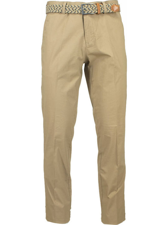Pantalon Barbati Chino Regular Fit Bej