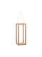 Freebox Tabletop Wooden Lantern Beige 20x20x50cm