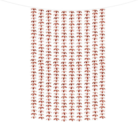 Dekorativer Vorhang Roségold Blumen Folie 100x210cm
