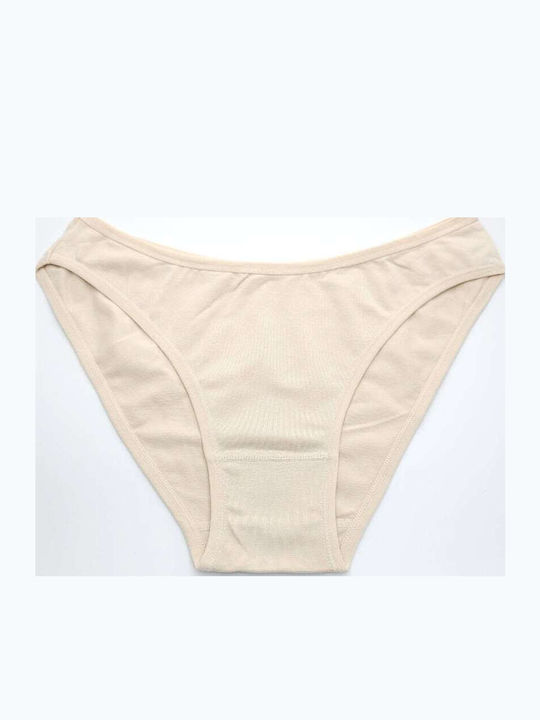 Topaki Cotton Women's Briefs Beige