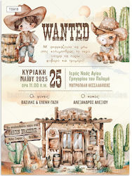 Покана за кръщене Tsantakides Каубои Момче 918