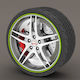 Premium Quality Rim Protection Set 4 Plastic Rings Green Color