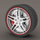 Premium Quality Rim Protection Set 4 Plastic Rings Red Color