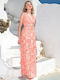 Maxi Skirt Floral Coral
