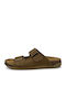 Women's Flat Sandals in Beige Color