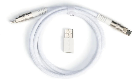 Keychron USB 2.0 Cable USB-C male - USB-C Λευκό 1m