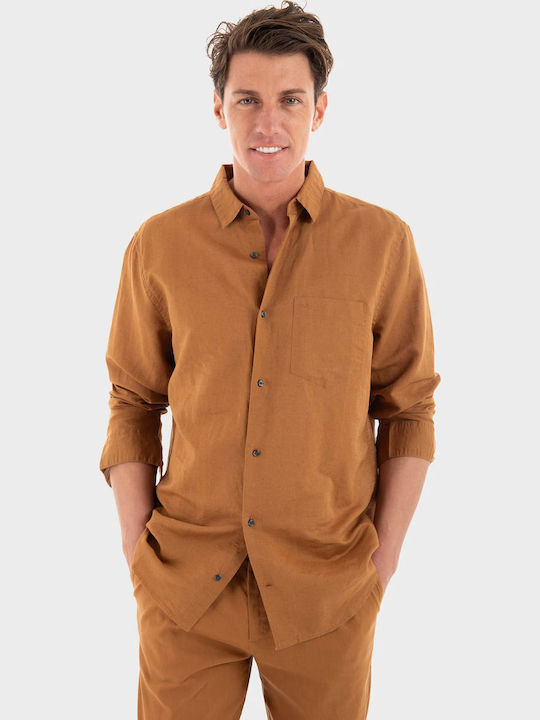 Calvin Klein Μακρυμάνικo Λινό Πουκάμισο σε Κανο...