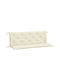 vidaXL Waterproof Bench Cushion for Garden Bench with Backrest Cream White 2 Pieces 50x150cm