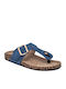 Women's Flat Sandals in Blue Color
