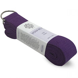 Zώνη Γιόγκα Ιμάντας Yoga Pilates Strap D-ring Cotton Purple Xl 270cmx4cm