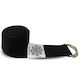 Yogagurt Band Yoga Pilates Gurt D-Ring Baumwolle Schwarz XL 270cmx4cm