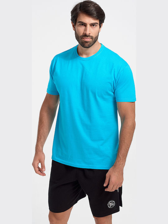 JHK Мъжко Рекламна тениска Къс ръкав Turquoise