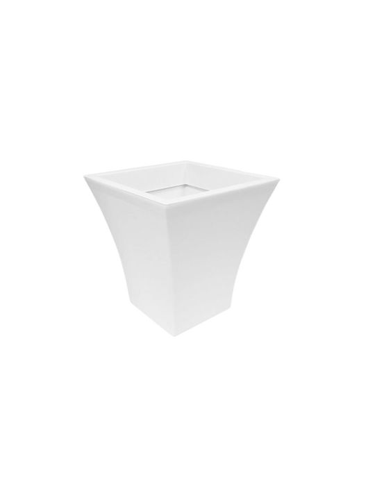 City Square Planter 25x25x27 Floral White