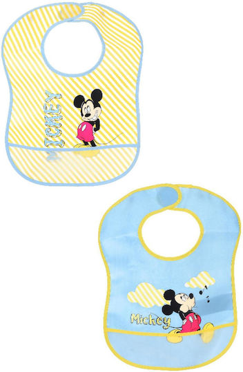 Superheroes Impermeabila Bavetă material textil cu autocolant Yellow-blue 2buc