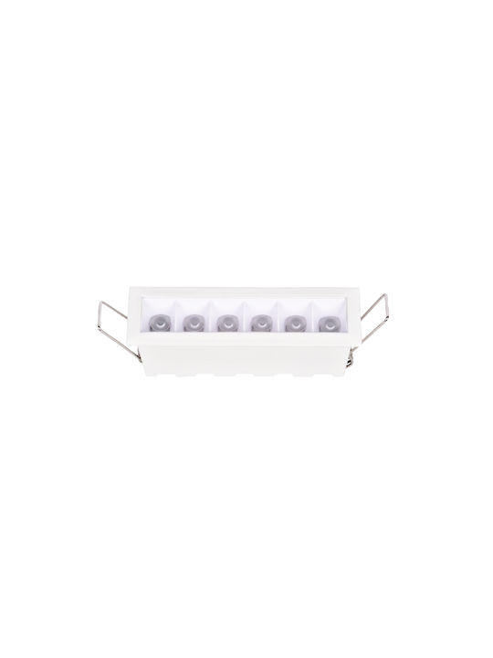 Inlight Metallic Recessed Spot with Integrated LED and Natural White Light White 1pcs