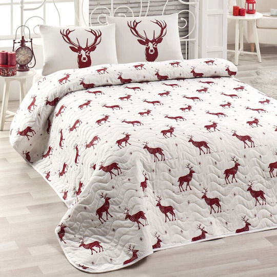 Enlora Home Κουβερλί Σετ Μονό Claret Red 160x220cm