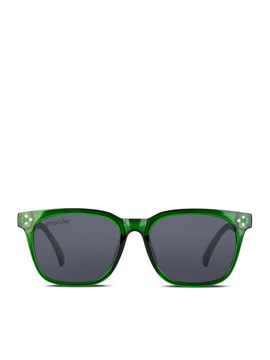Smooder Unisex Sonnenbrille mit Grün Kunststoff Gestell und Grün Linse X032