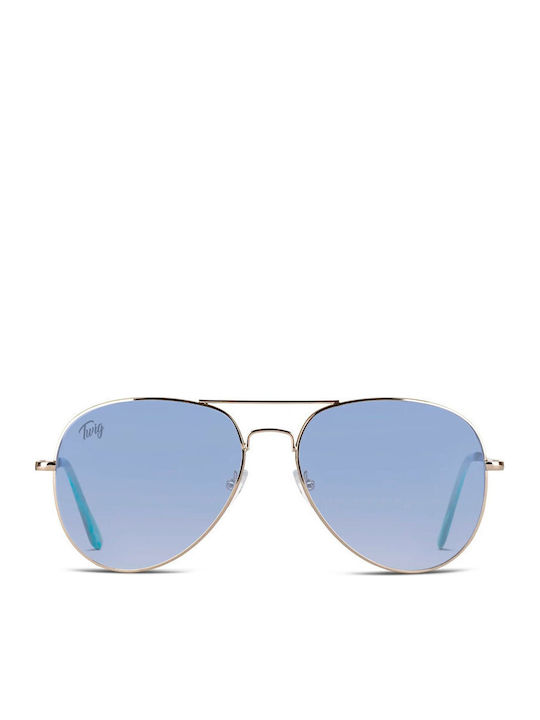 Twig Pennac Unisex Sunglasses with Blue Metalli...