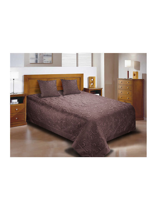 Matex Oriental Tagesdecke Einzelbett aus Polyester Braun 170x210cm