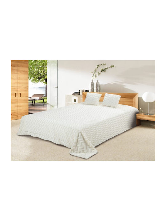 Matex Luxima Tagesdecke Einzelbett aus Polyester Weiß 170x210cm