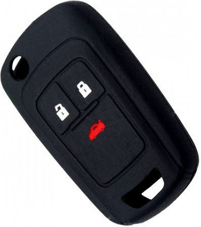 Chevrolet Silicone Key Cover 3 Buttons Black