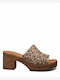 Mules with Heel in Brown Color
