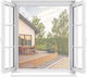 Window Mosquito Net with Velcro with Magnetic Clasp White 180x150cm