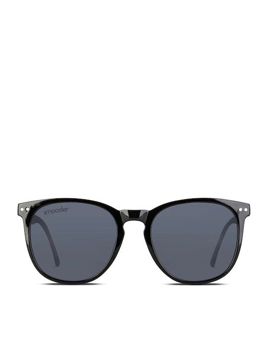 Smooder Unisex Sonnenbrille mit Schwarz Kunststoff Gestell und Schwarz Linse X001