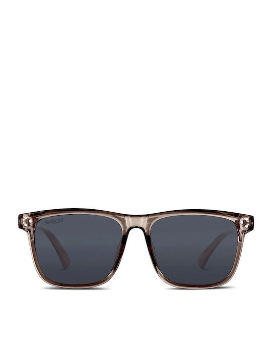 Smooder Unisex Sonnenbrille mit Gray Kunststoff Gestell und Gray Linse AMS02
