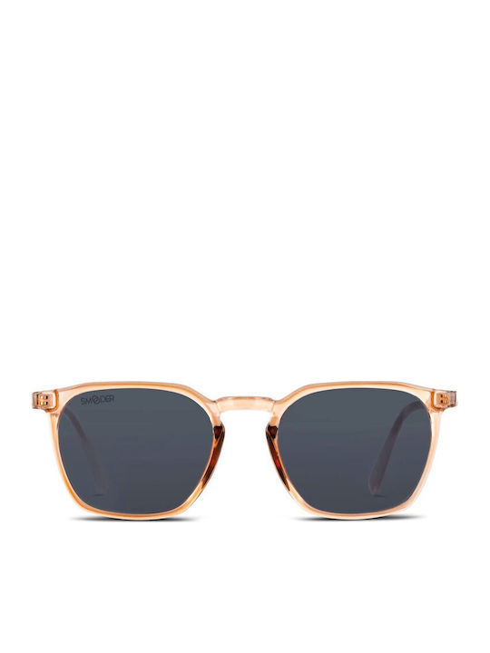 Smooder Unisex Sonnenbrille mit Rosa Kunststoff Gestell und Blau Linse BRS03
