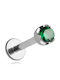 Titanium Bar Earring Green