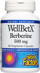 Natural Factors WellBetX Berberine 500mg 60 κάψουλες Natural Natural Factors WellBetX Berberine 500mg 60 κάψουλες Natural