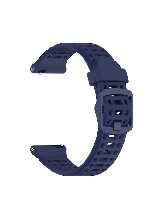 Silicone Strap with Matching Buckle Holes Garmin Vivoactive 5 Dark Blue