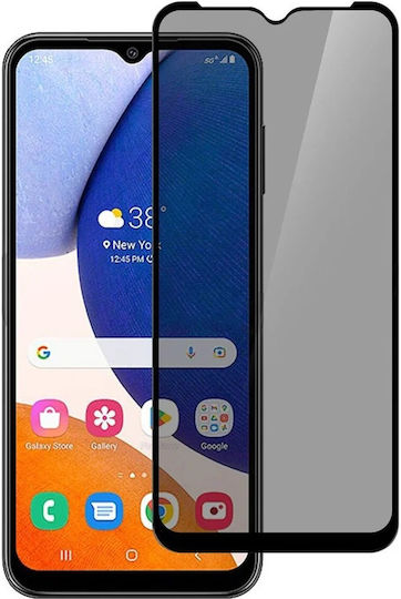 Пълно лепило Поверителност Закалено стъкло за цялото лице Черен (Galaxy A14)