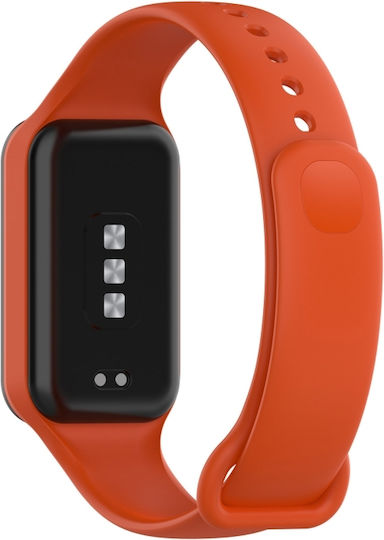 Curea ceas din silicon integrată, culoare solidă portocalie, pentru Xiaomi Mi Band 8 Active