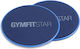 Yogistar Sliding Disc Set Blue Σετ Συρομενου Δισκου Μυϊκή Θεραπεία Μπλε Διαστάσεις 17 X 17 X 4 Cm