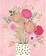 Greeting Card Without Message Vase Flowers Gold Foil 14x17 Fun Creations Hollywood