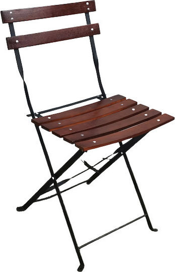Градинска Метална Стол Traditional-c-wood Кафяв 2 Бройки 42x46x82см