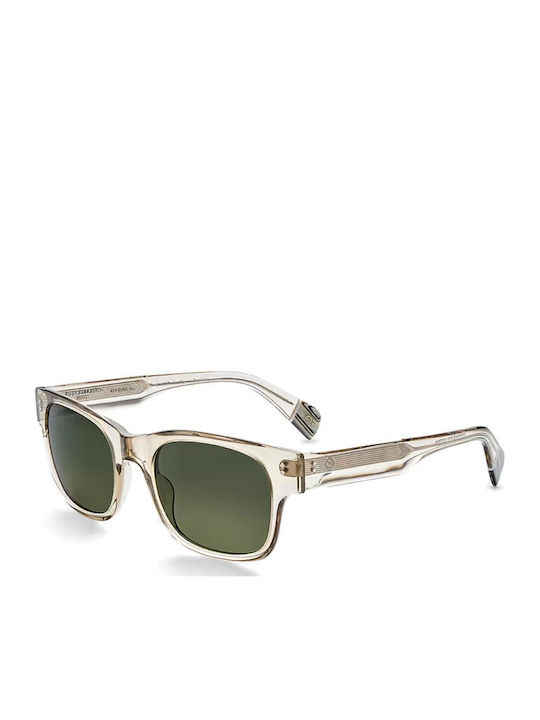 Etnia Barcelona Fornells Sun Men's Sunglasses with Transparent Plastic Frame and Green Lens FORNELLSSUN53S-BEGY-53