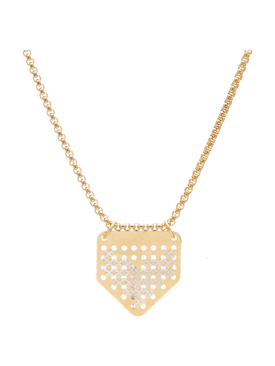 Charm Geometrisch aus Vergoldet Stahl