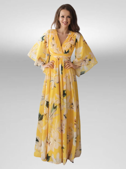 Summer Maxi Dress for Wedding / Baptism Yellow