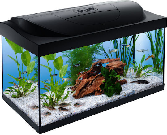 Tetra Fish Aquarium Capacity 54lt with Lighting, Heater, Filter and 61x31.5x35cm Black