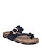 Women's Flat Sandals in Black Color