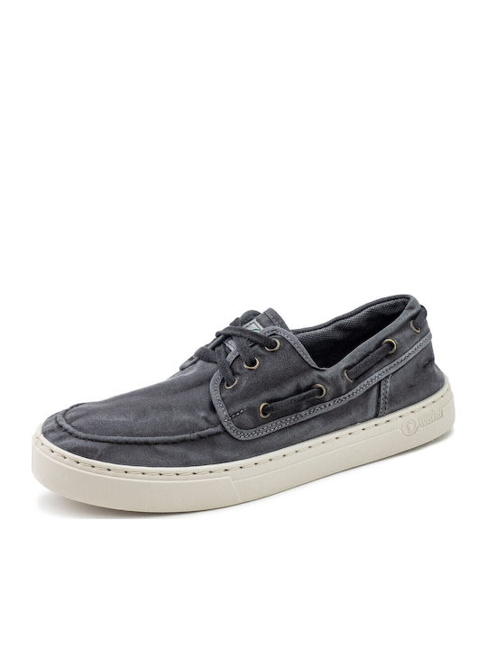 Men's Synthetic Leather Moccasins Gray