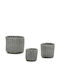 Set of Round Baskets Artelibre Grey Paper Rope 17.5x15x12.5cm 3pcs 06512636