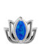 Crazy Needles Silber Piercing Ohren Blau