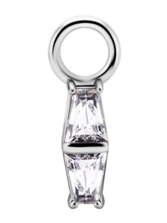 Crazy Needles Silver Hoop Earring