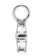 Crazy Needles Silver Hoop Earring
