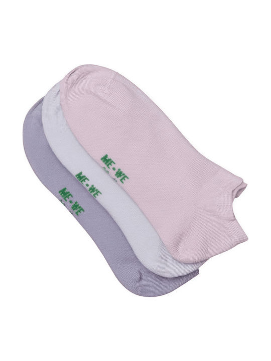 ME-WE Women's Socks Shades Of Purple 3Pack